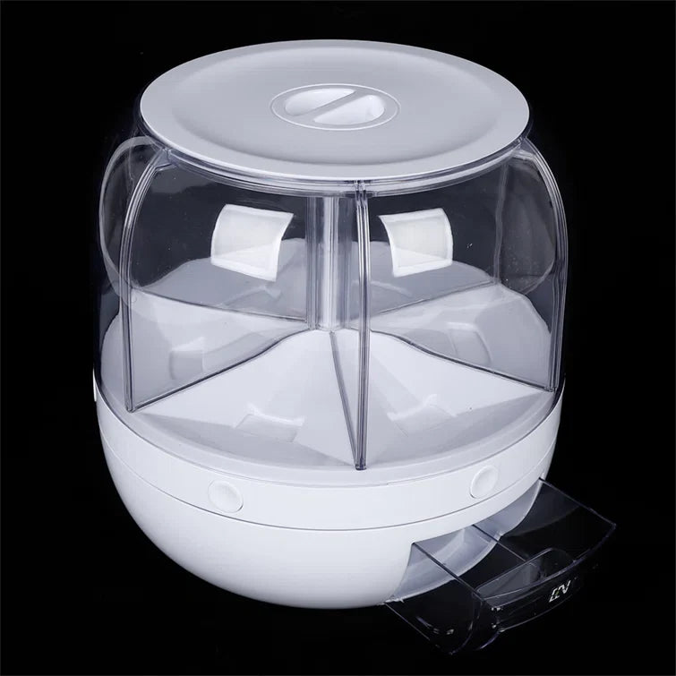 Kilnwoods™ 6-Grid Rotating Food Dispenser