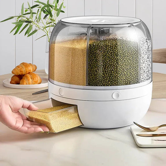 Kilnwoods™ 6-Grid Rotating Food Dispenser