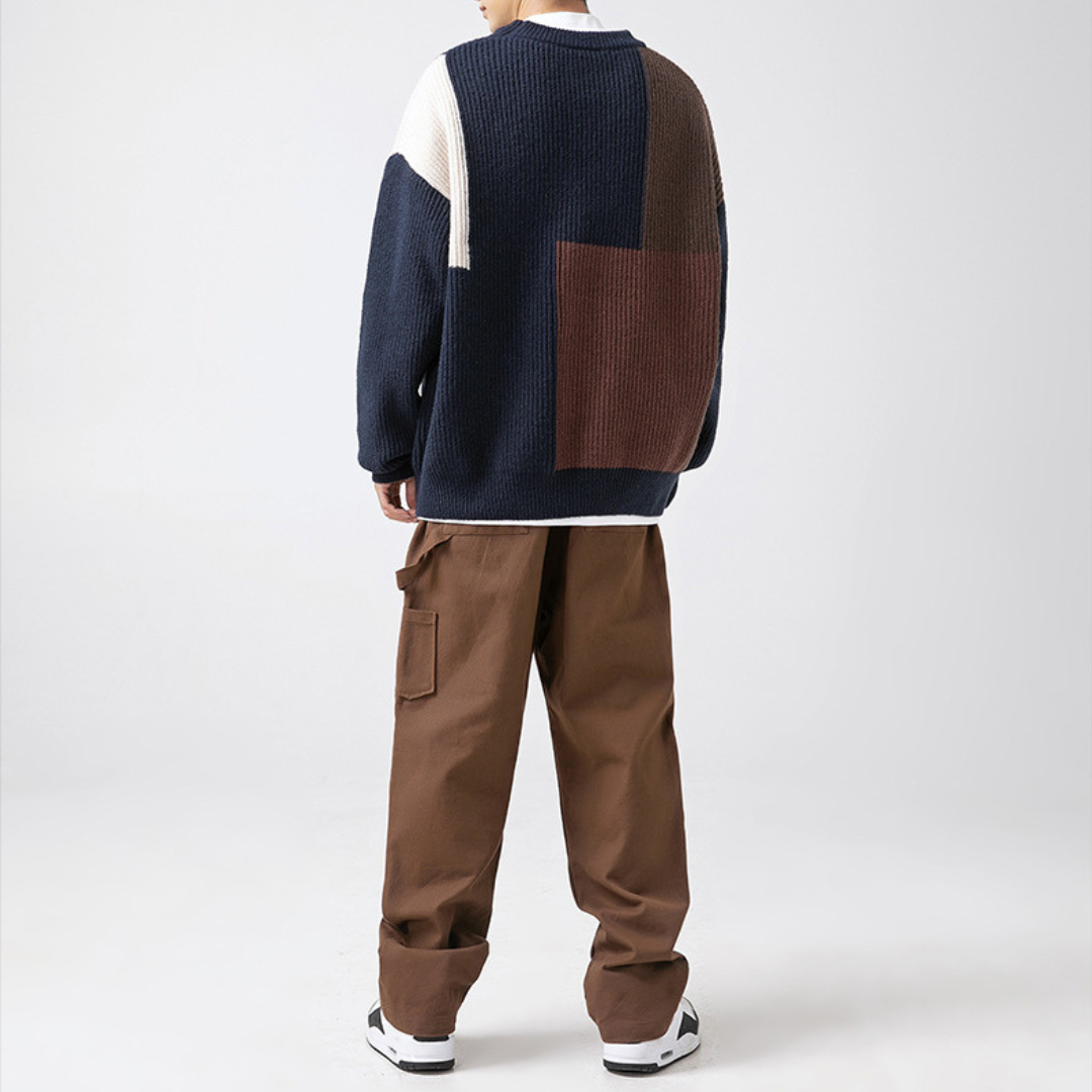 Mitchell™ Contrast Patches Sweater